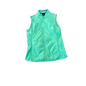 Nike AeroLayer Running Vest Women's Medium Ocean Green Insulated Reflective